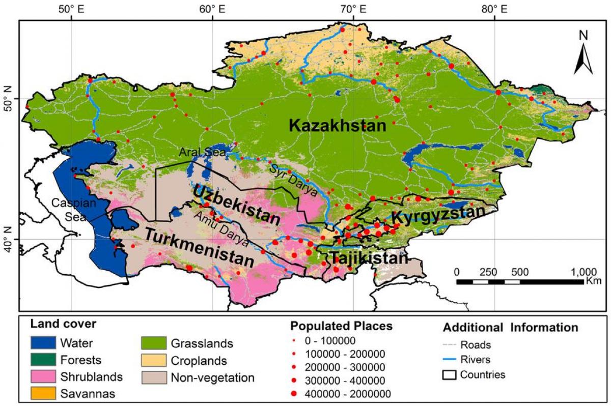 harta e klimës Kazakistan