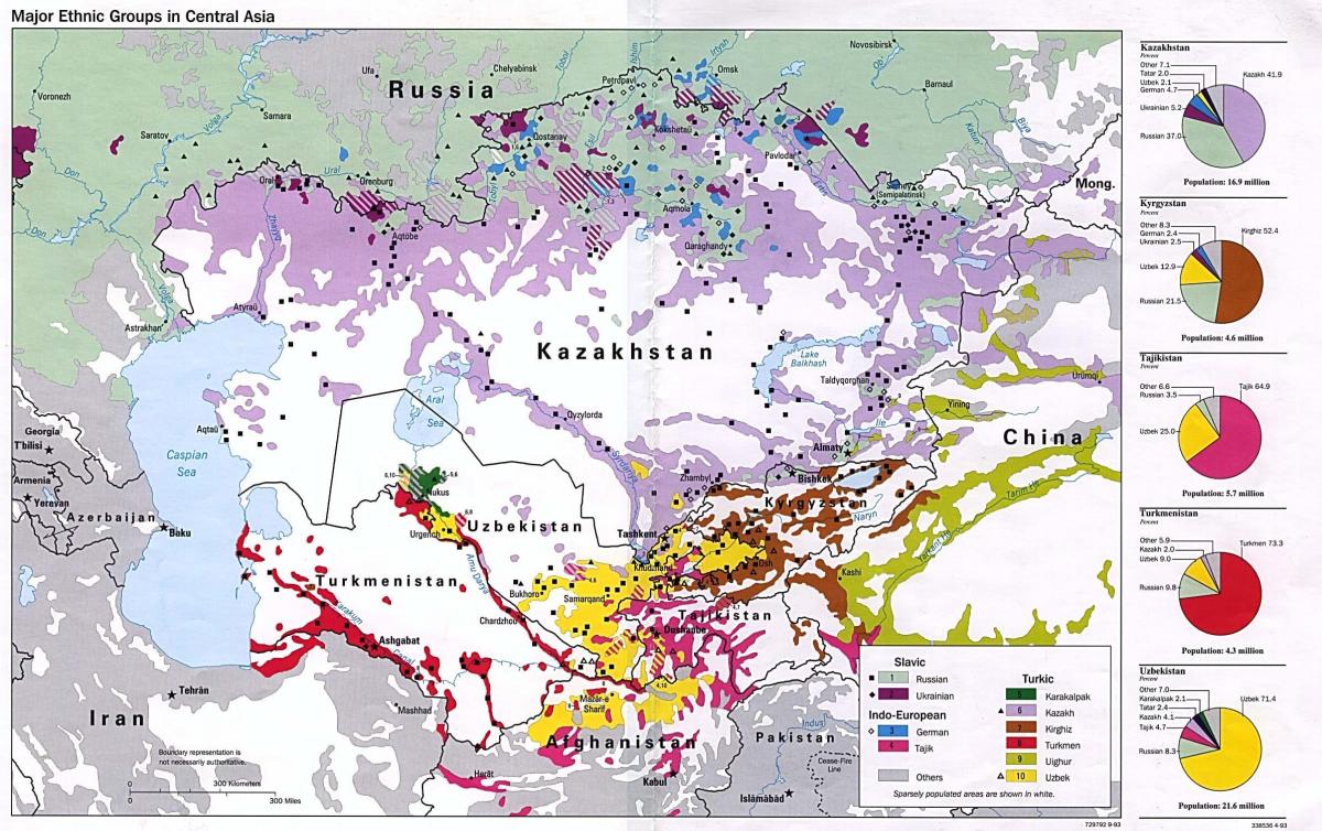 harta e popullsisë Kazakistan