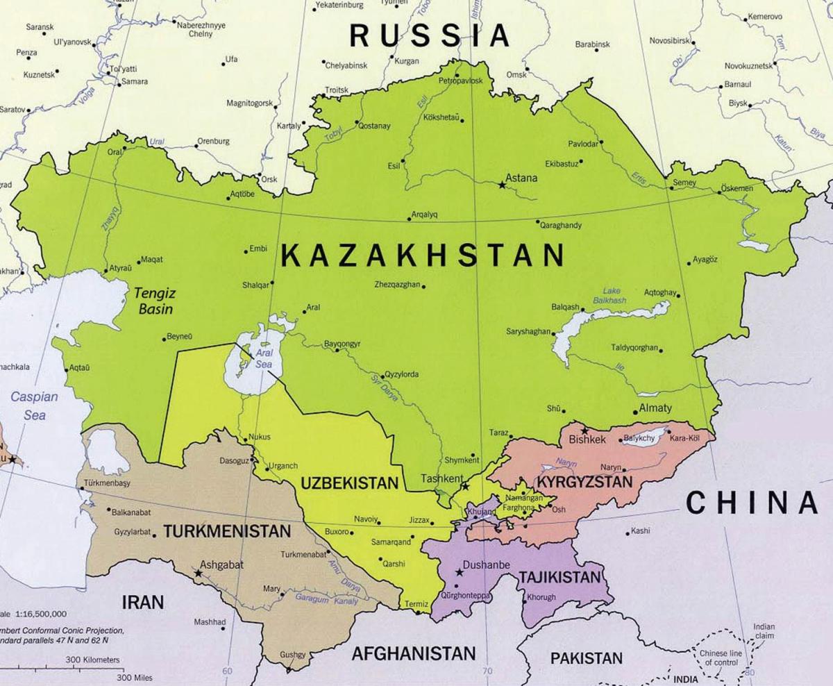 harta e tengiz Kazakistan