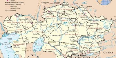 Harta e Kazakistan politike