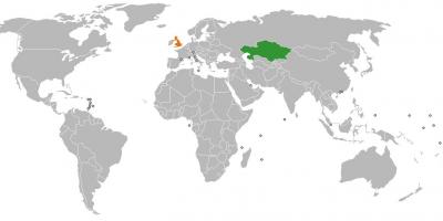 Kazakistan vendndodhjen në hartë të botës